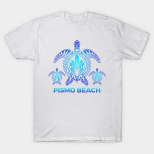 Vintage Pismo Beach California CA Ocean Blue Sea Turtle Souvenirs T-Shirt